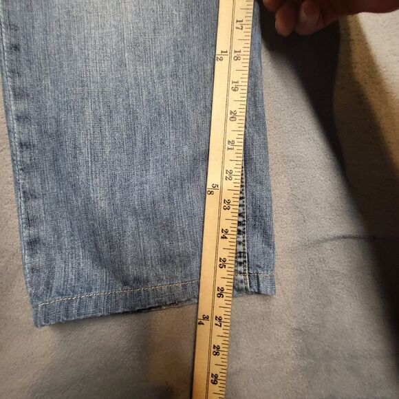 Levi's 505 Jeans Mens 34x26 Blue Regular Fit Straight Leg Distressed Denim - Picture 7 of 12